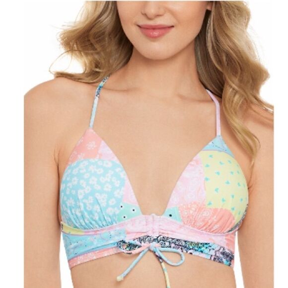 NWT Salt + Cove Juniors' Tunnel-Front Midkini Top swimwraf, swimming suit - Picture 2 of 9